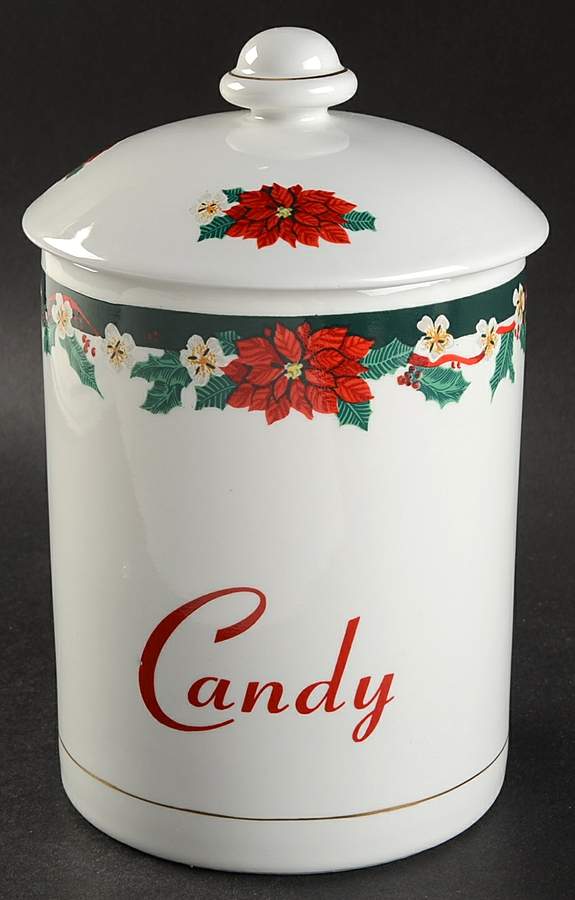 Deck The Halls (Verge) Candy Jar & Lid by Tienshan-1