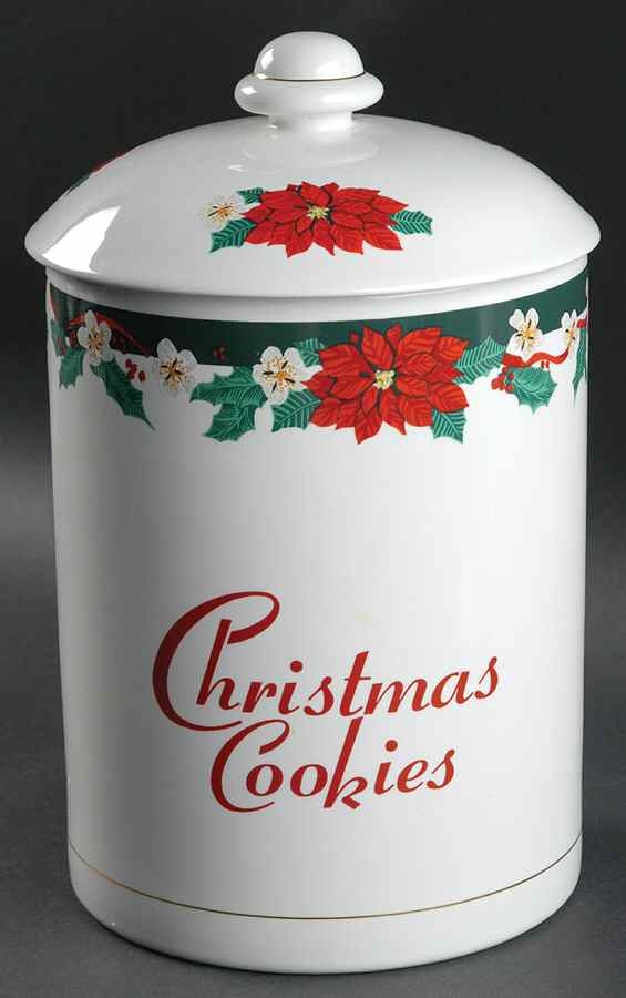 Deck The Halls (Verge) Cookie Jar & Lid by Tienshan-1