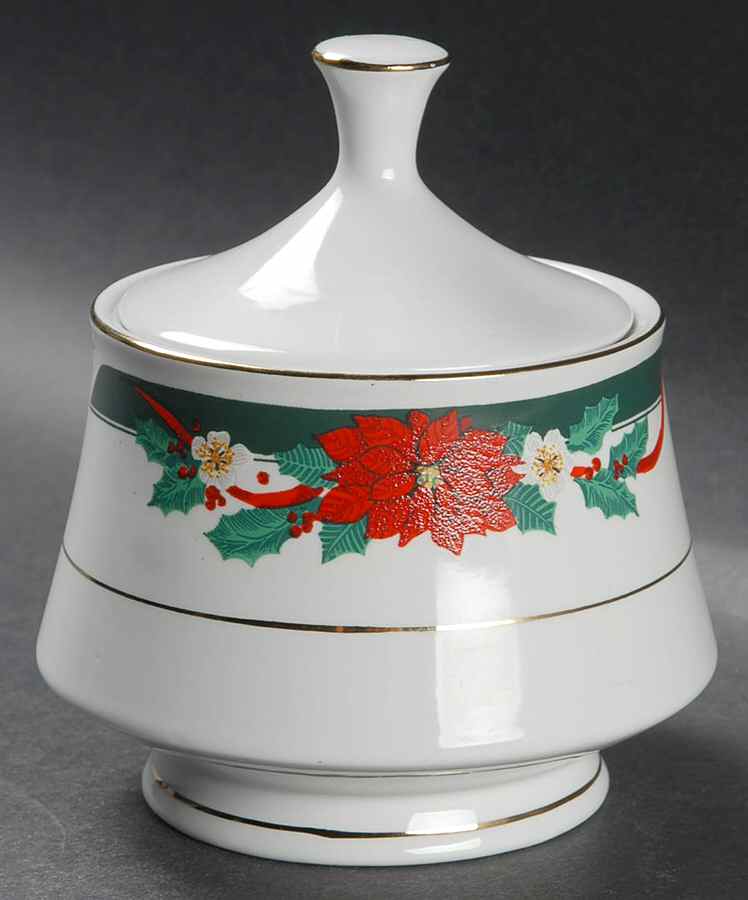 Deck The Halls (Verge) Sugar Bowl & Lid by Tienshan-1