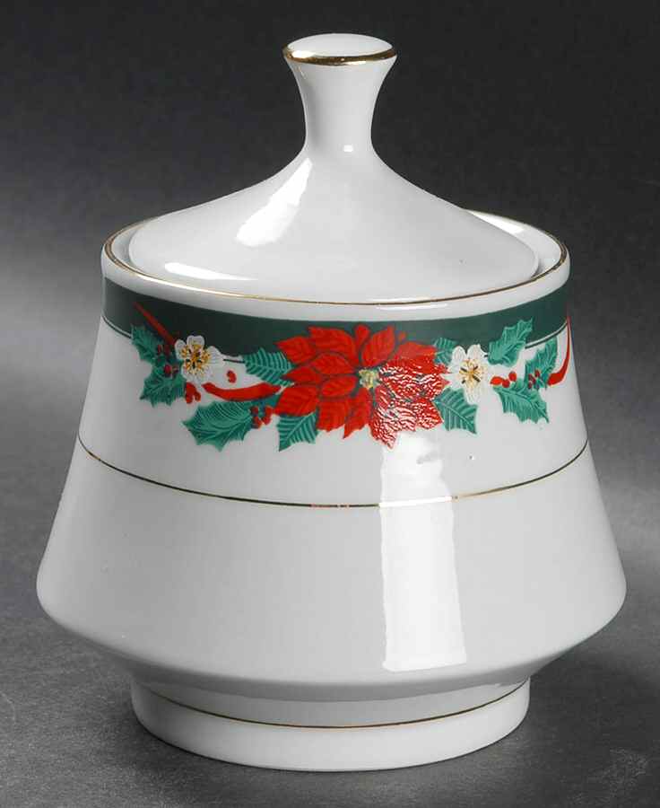 Deck The Halls (Verge) Sugar Bowl & Lid by Tienshan-1