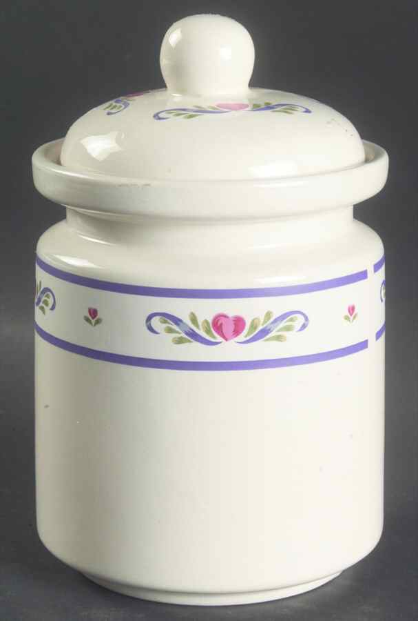 Folk Dance (Hearts & Scrolls) Medium Canister & Lid by Tienshan-1