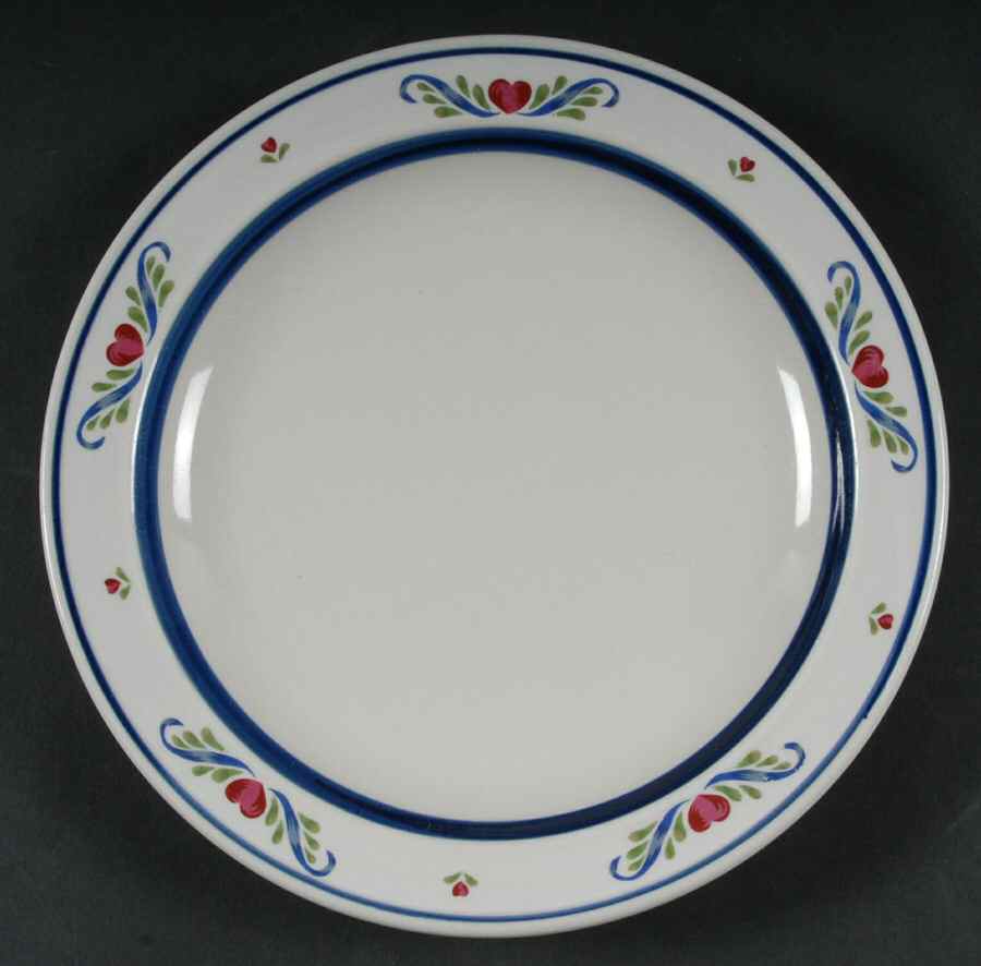 Folk Dance (Hearts & Scrolls) Salad Plate by Tienshan-1