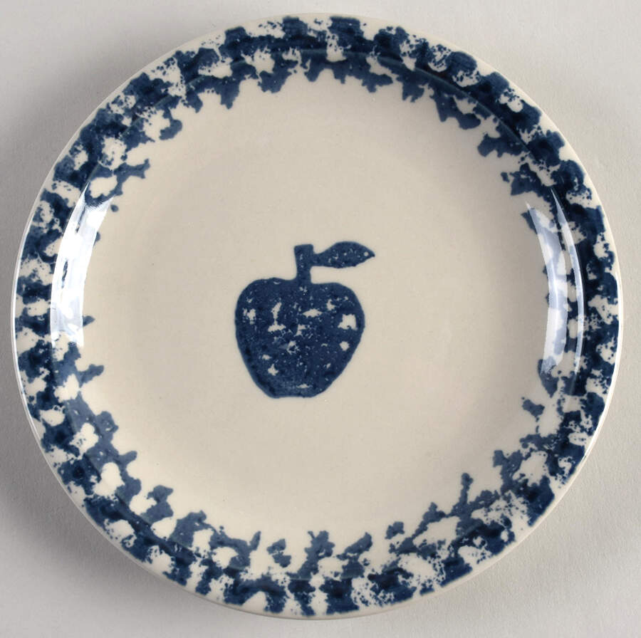 Fruits Blue Salad Plate by Tienshan-1