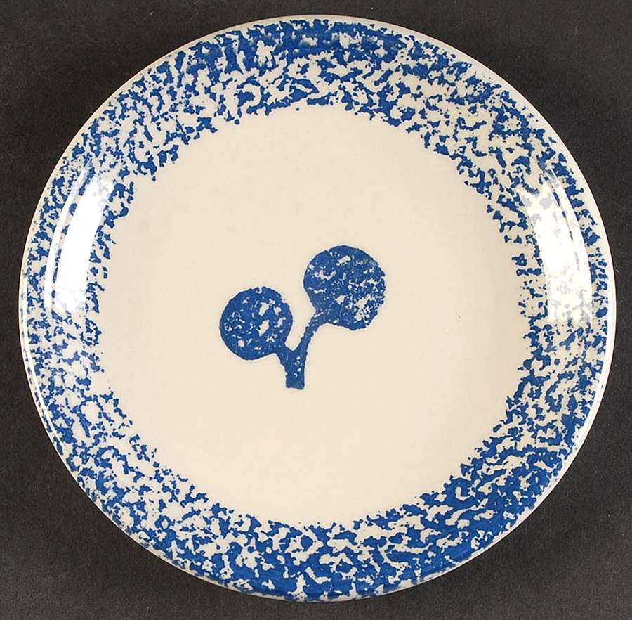 Fruits Blue Salad Plate by Tienshan-1