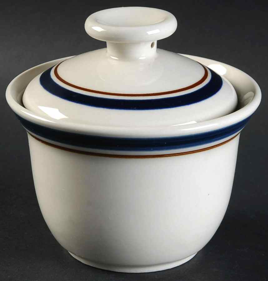 Halo Blue Sugar Bowl & Lid by Tienshan-1