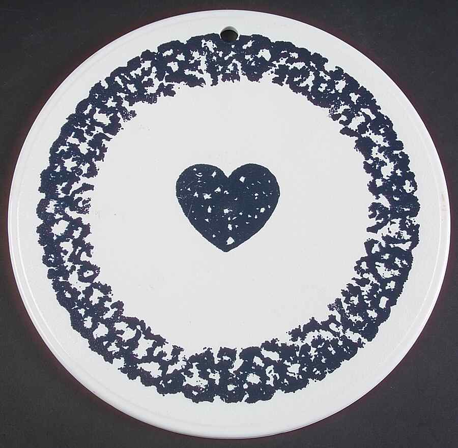 Sponge Blue (Animals or Hearts) Melamine/Melmac Trivet by Tienshan-1