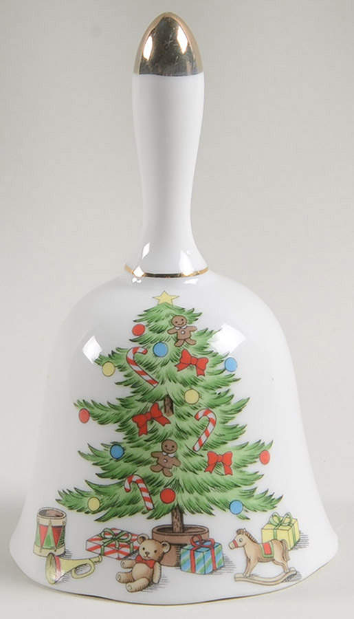 Holiday Hostess (Trim, Gold Band) Bell by Tienshan-1