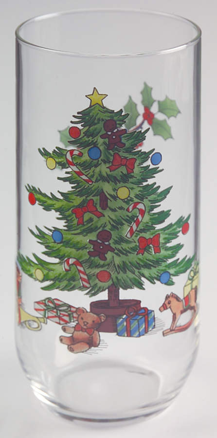 Holiday Hostess (Trim, Gold Band) 14 Oz Glassware Tumbler by Tienshan-1