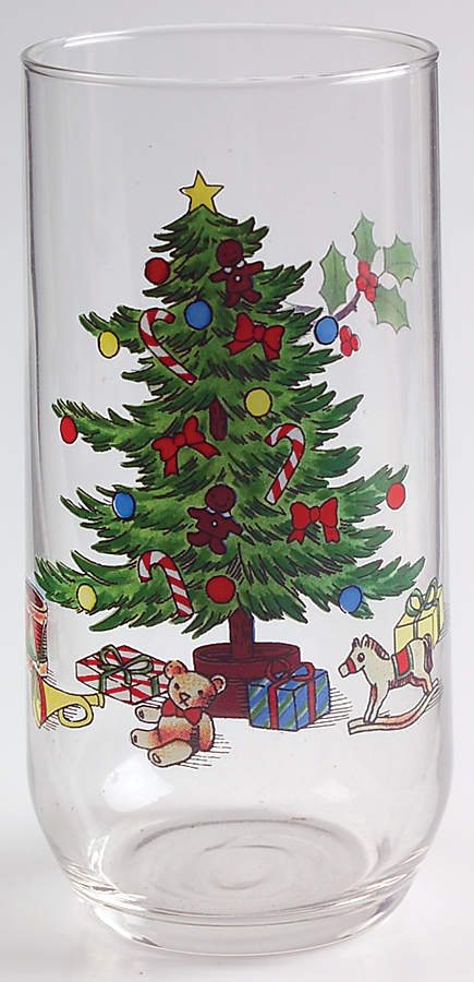 Holiday Hostess (Trim, Gold Band) 12 Oz Glassware Tumbler by Tienshan-1
