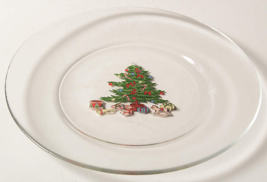 Holiday Hostess (Trim, Gold Band) Glassware Salad Plate by Tienshan-1