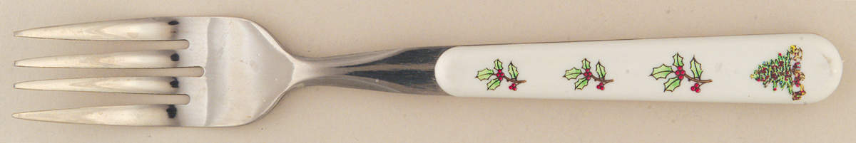 Holiday Hostess (Trim, Gold Band) Individual Salad Fork by Tienshan-1