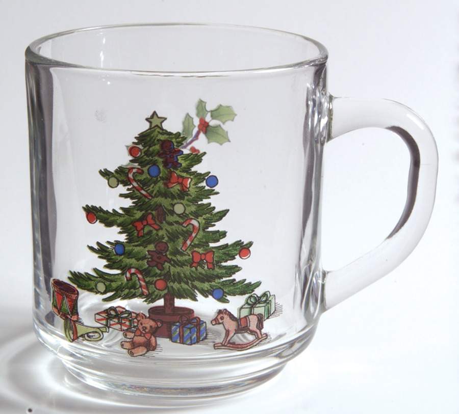 Holiday Hostess (Trim, Gold Band) Glassware Mug by Tienshan-1