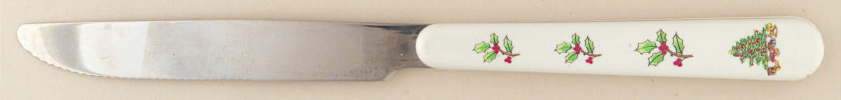 Holiday Hostess (Trim, Gold Band) Small Dinner Knife by Tienshan-1
