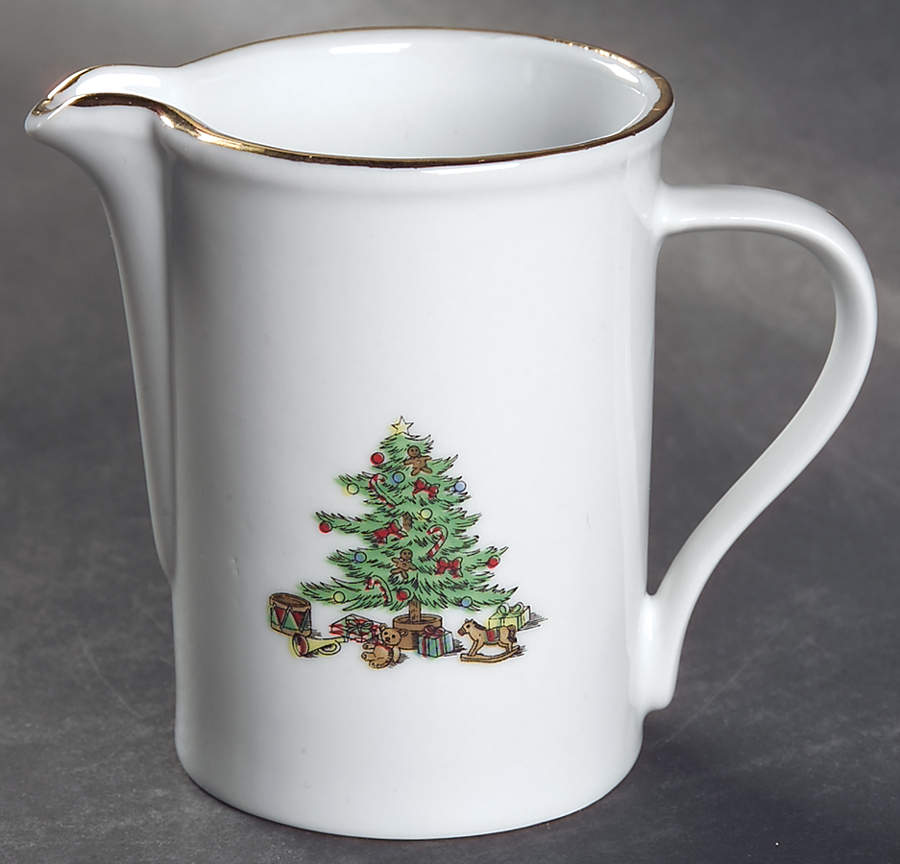 Holiday Hostess (Trim, Gold Band) Creamer by Tienshan-1