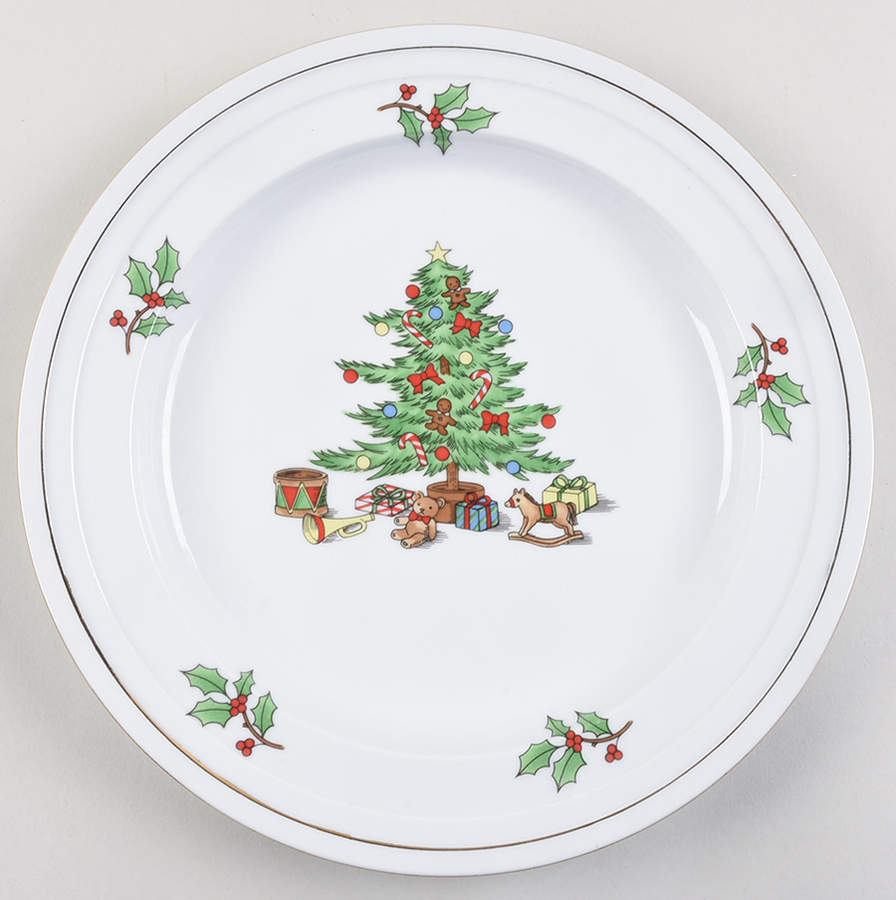 Holiday Hostess (Trim, Gold Band) Dinner Plate by Tienshan-1
