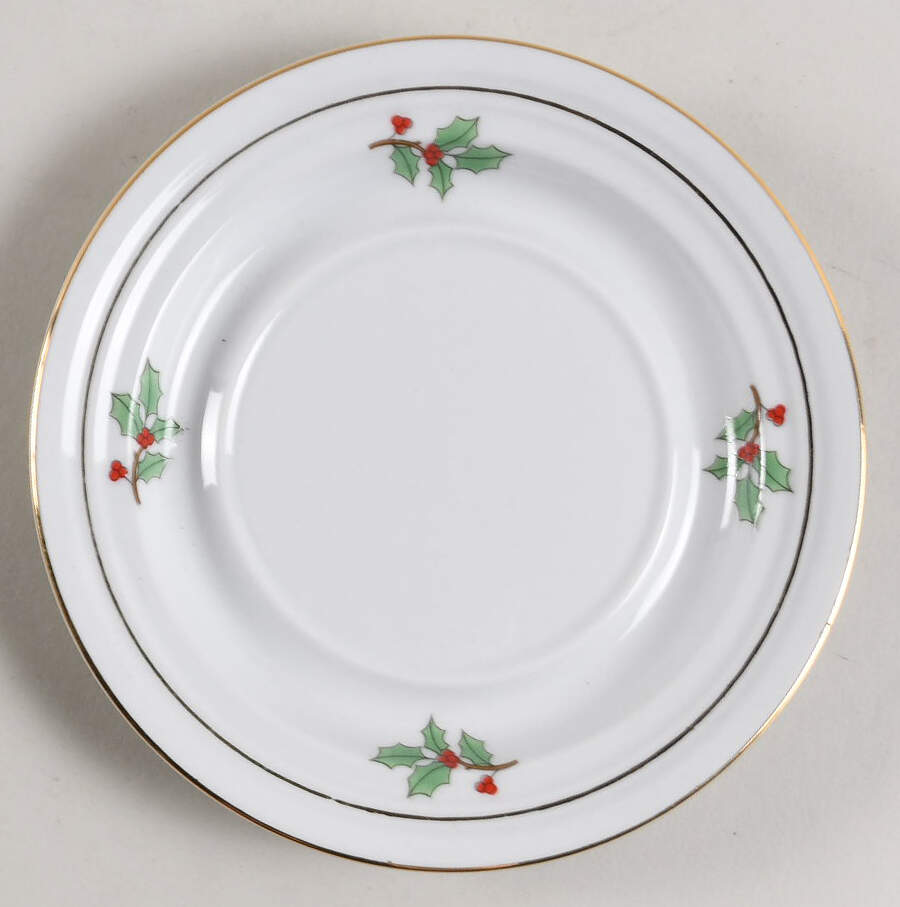 Holiday Hostess (Trim, Gold Band) Saucer by Tienshan-1