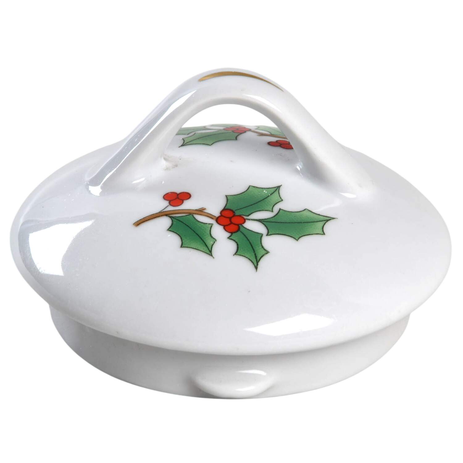 Holiday Hostess (Trim, Gold Band) Lid for Teapot by Tienshan-1