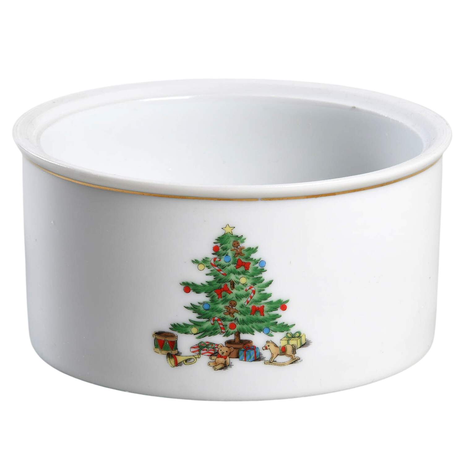 Holiday Hostess (Trim, Gold Band) Sugar Bowl No Lid by Tienshan-1