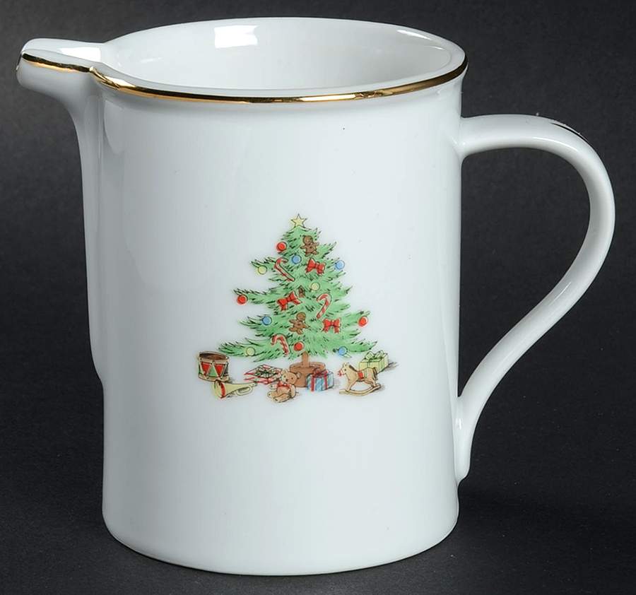 Holiday Hostess (Trim, Gold Band) Creamer by Tienshan-1