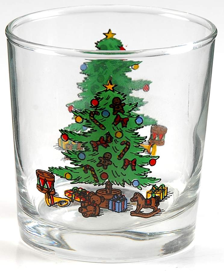 Holiday Hostess (Trim, Gold Band) 6 Oz Glassware Old Fashioned by Tienshan-1