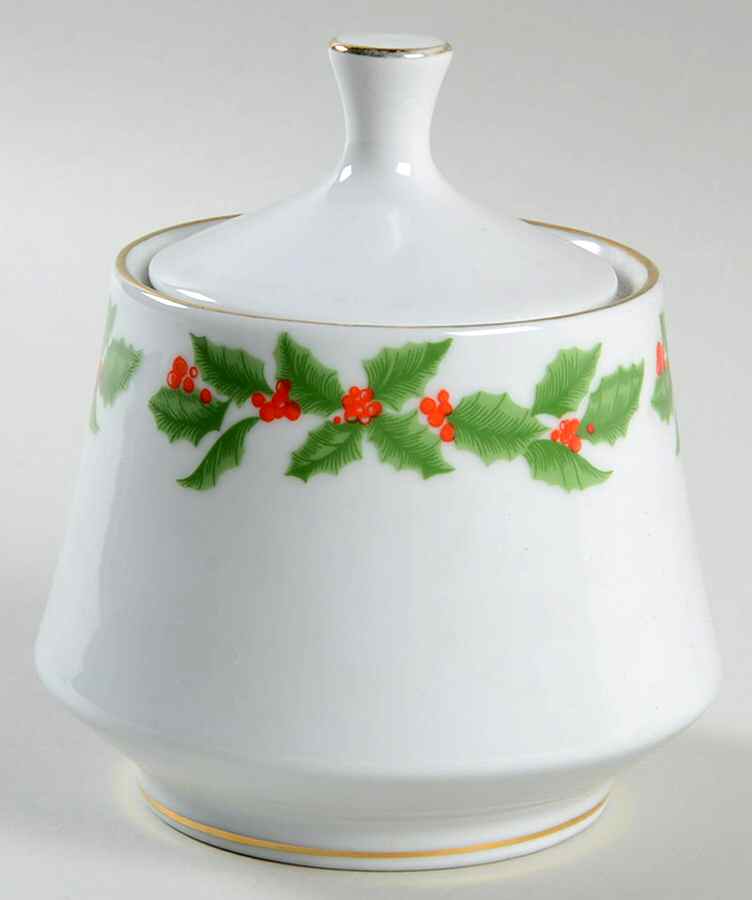 Holly (No Verge) Sugar Bowl & Lid by Tienshan-1