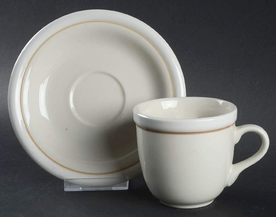 Ingrid Flat Cup & Saucer Set by Tienshan-1