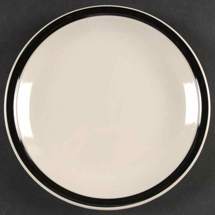 Kitchen Basics Black (Coupe) Salad Plate by Tienshan-1