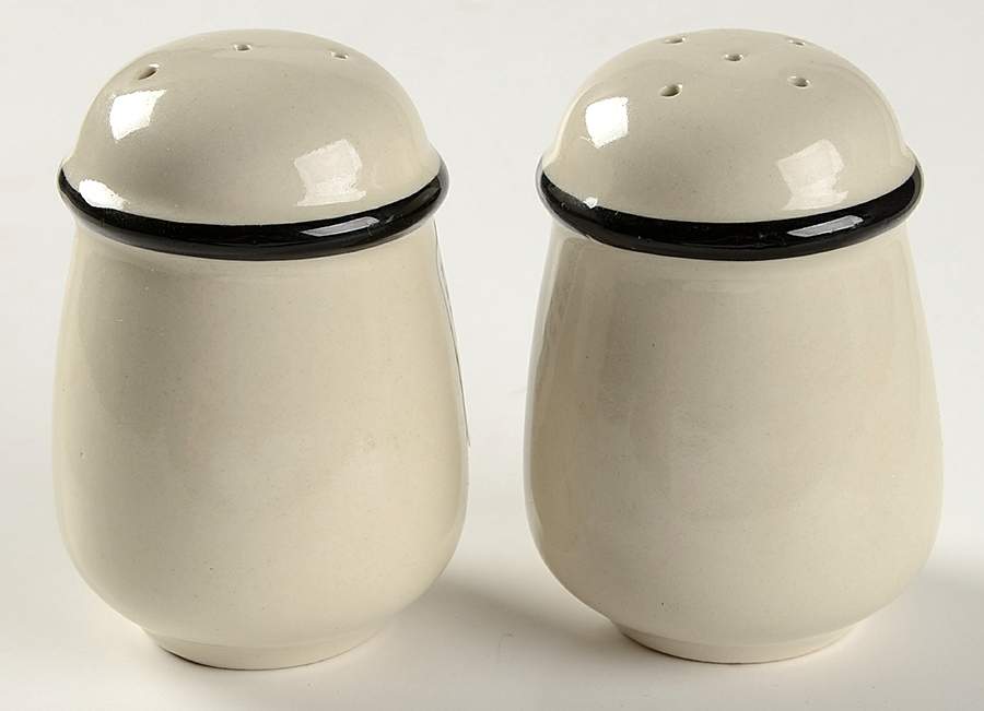Kitchen Basics Black (Coupe) Salt & Pepper Set by Tienshan-1