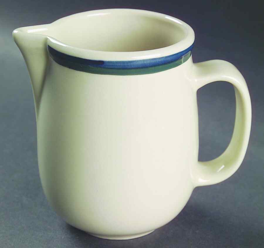 Kitchen Basics Cobalt Green (Thin Band) Creamer by Tienshan-1