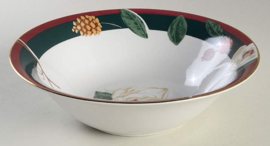 Magnolia 9" Round Vegetable Bowl by Tienshan-1