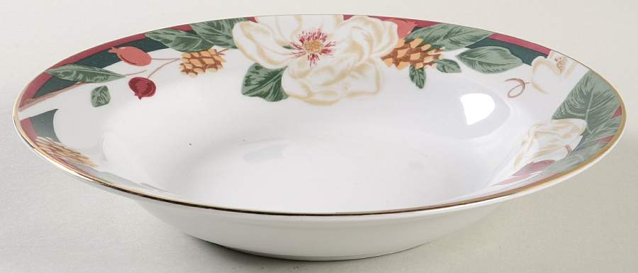 Magnolia Rim Soup Bowl by Tienshan-1