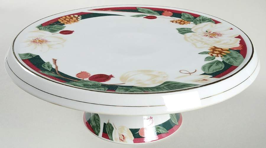 Magnolia 12" Diameter Pedestal Cake Stand by Tienshan-1