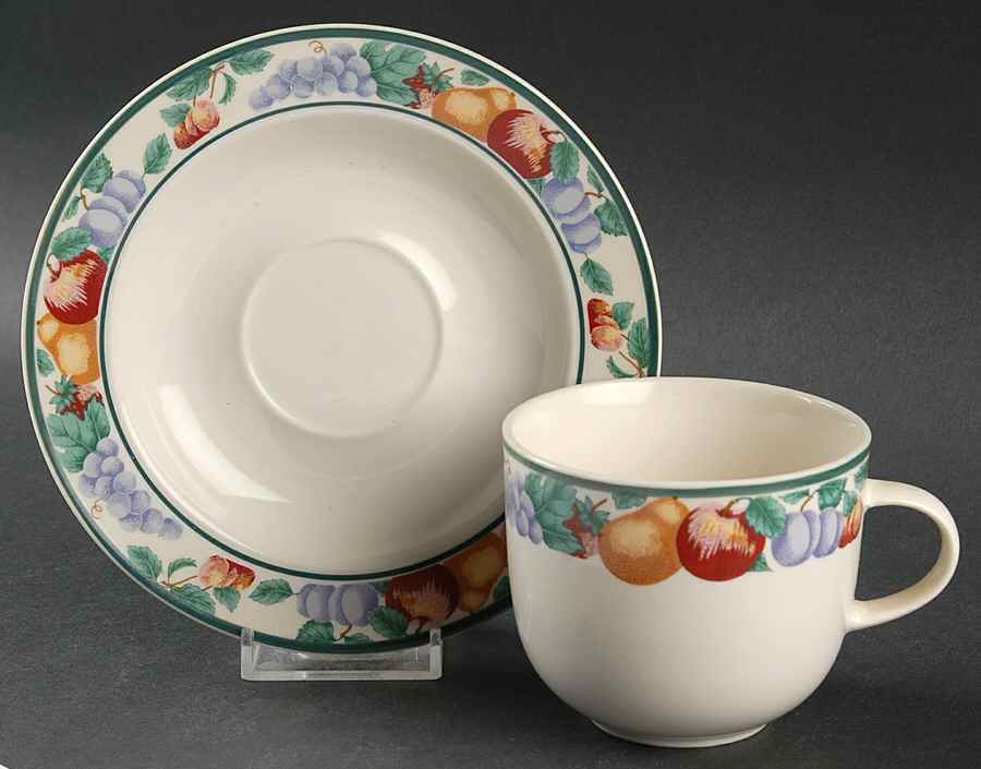 Orchard Flat Cup & Saucer Set by Tienshan-1
