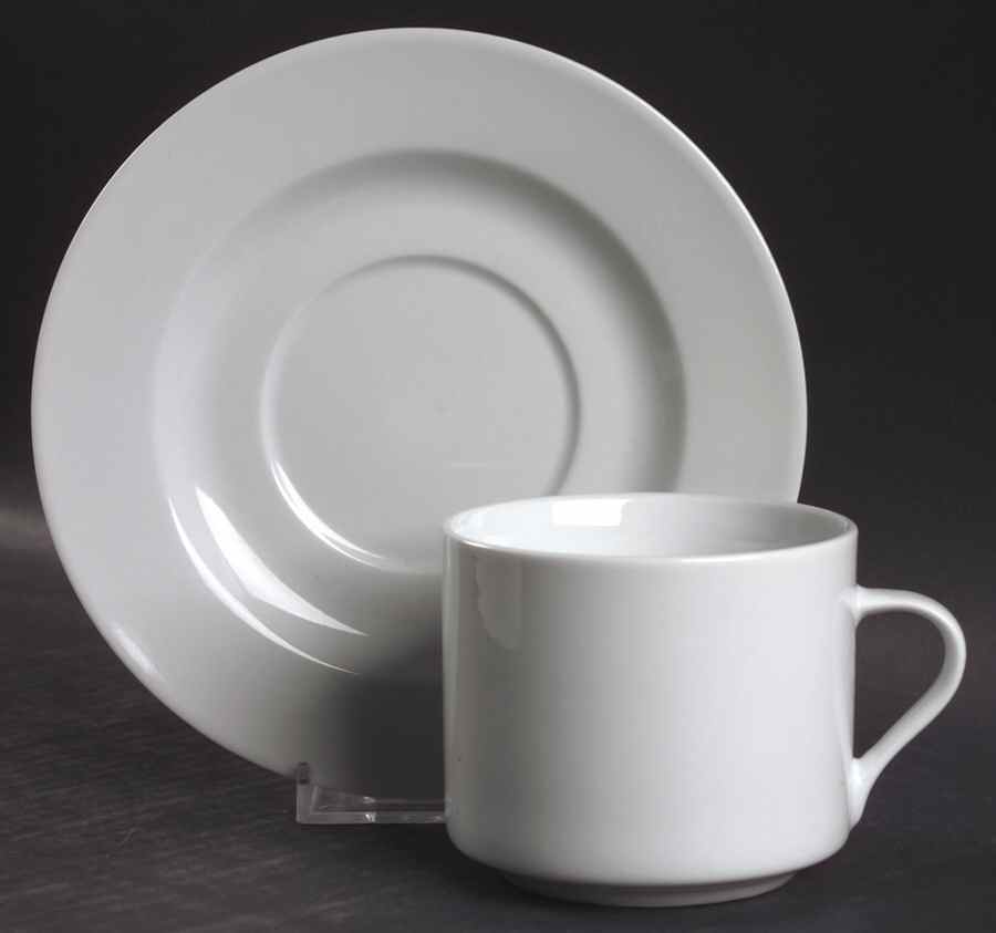 Prelude Flat Cup & Saucer Set by Tienshan-1