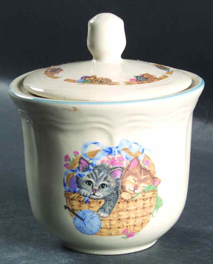 Purrfect Friends Sugar Bowl & Lid by Tienshan-1