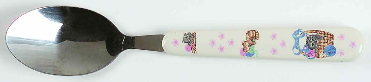 Purrfect Friends Place/Oval Soup Spoon by Tienshan-1