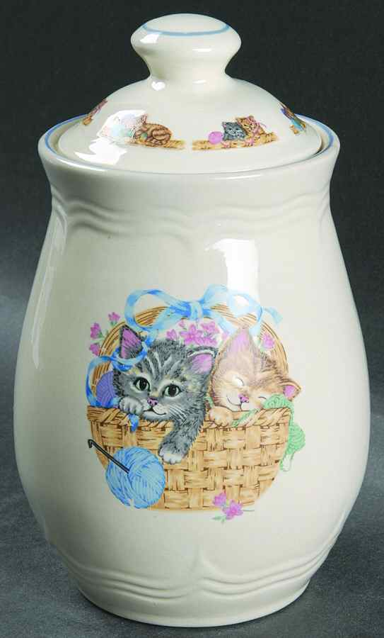 Purrfect Friends Small Canister & Lid by Tienshan-1