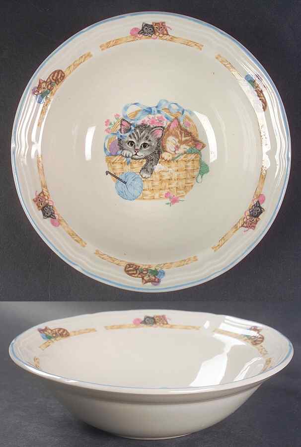 Purrfect Friends Rim Cereal Bowl by Tienshan-1