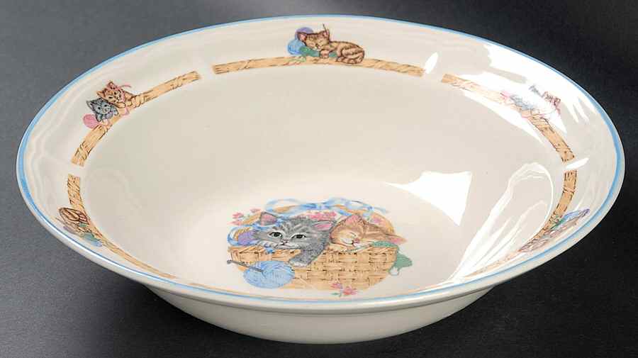 Purrfect Friends 9" Round Vegetable Bowl by Tienshan-1