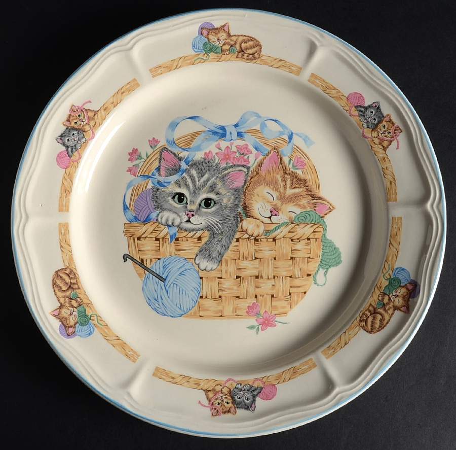 Purrfect Friends 12" Chop Plate (Round Platter) by Tienshan-1