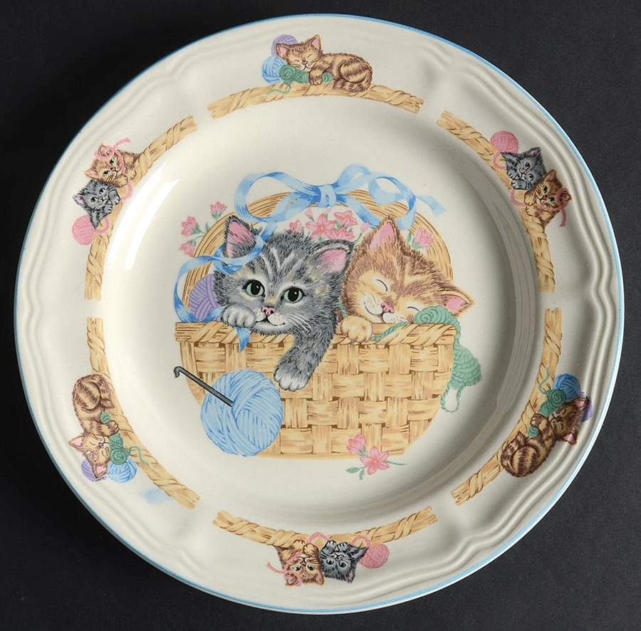 Purrfect Friends Salad Plate by Tienshan-1