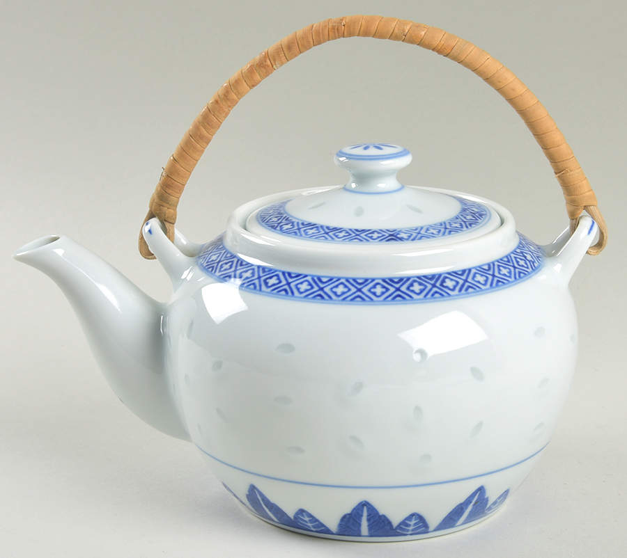 Rice Flower Teapot W/Top Handle & Lid by Tienshan-1