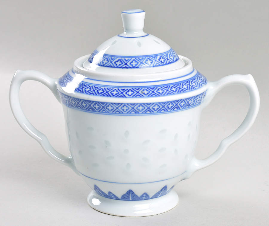 Rice Flower Sugar Bowl & Lid by Tienshan-1
