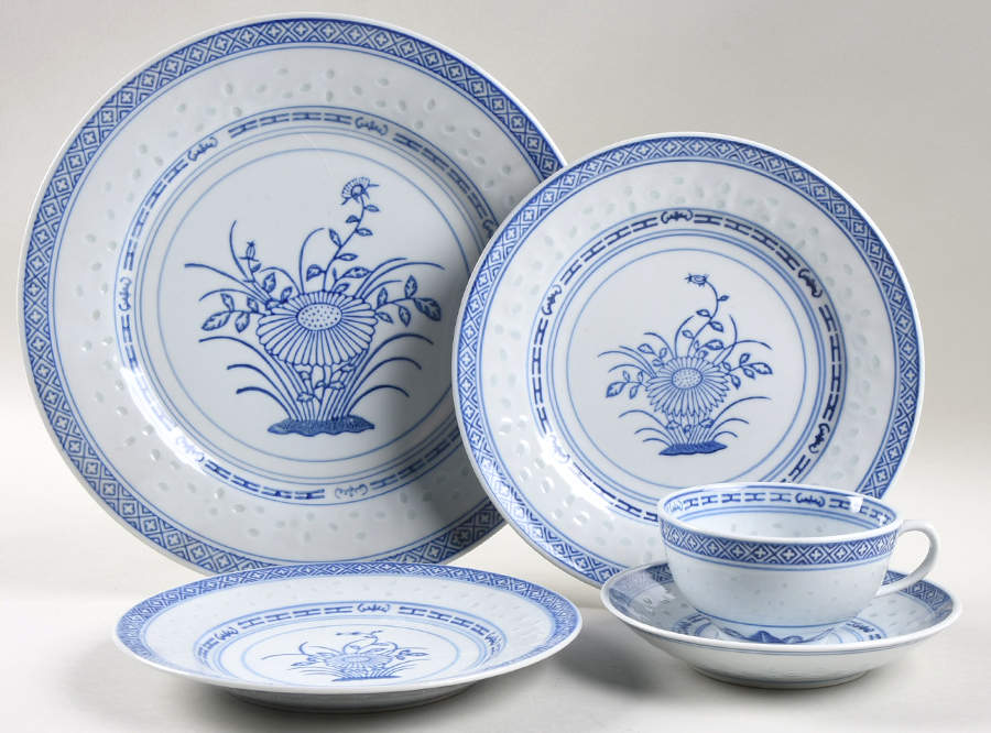 Rice Flower 5 Piece Place Setting by Tienshan-1
