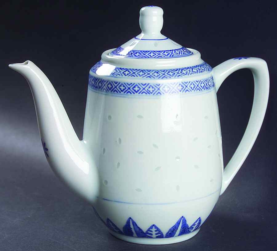 Rice Flower Mini Coffee Pot & Lid by Tienshan-1