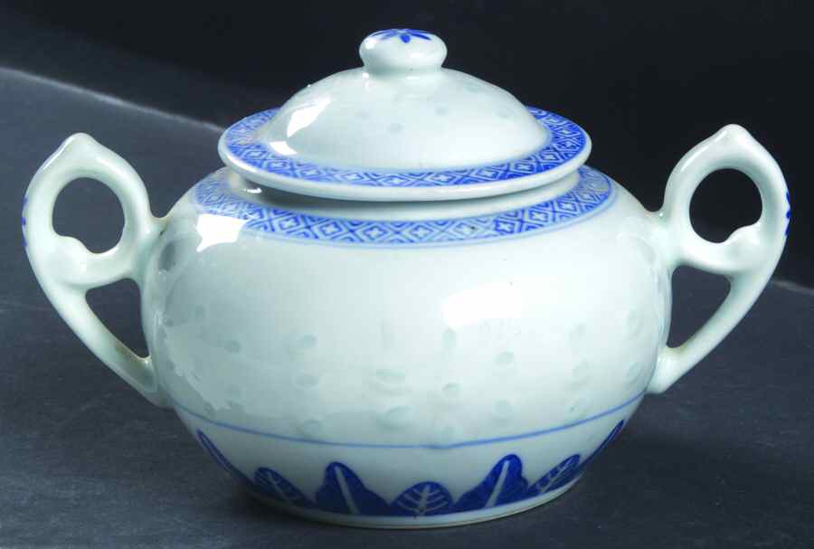 Rice Flower Sugar Bowl & Lid by Tienshan-1