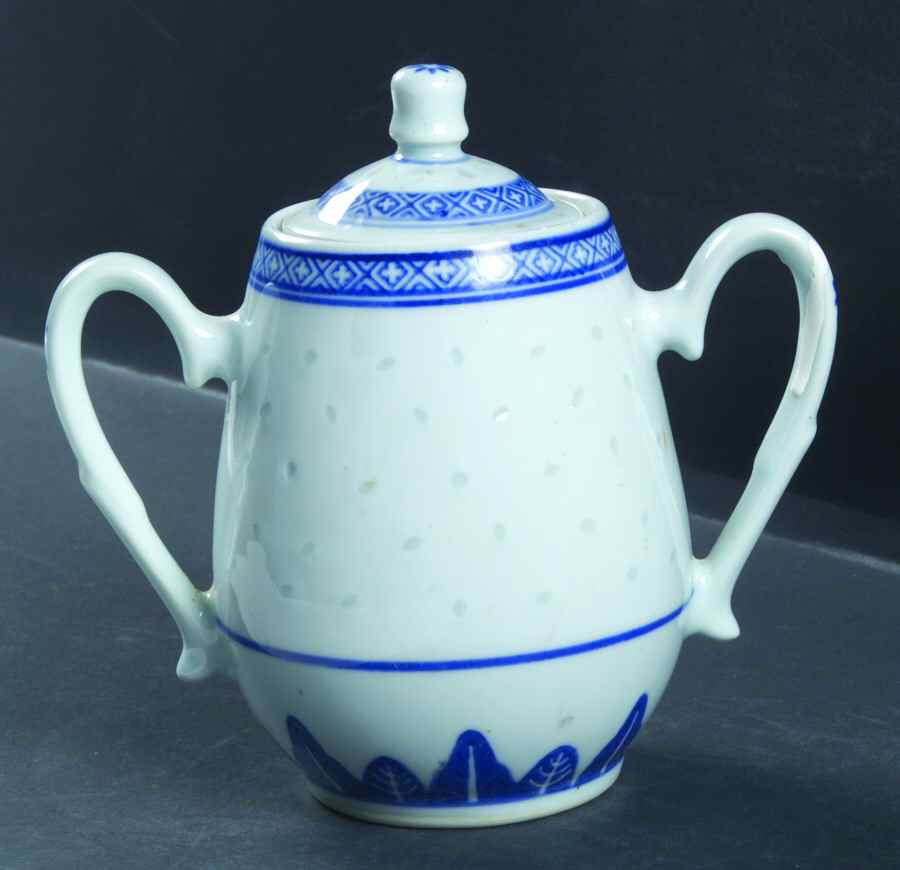 Rice Flower Sugar Bowl & Lid by Tienshan-1