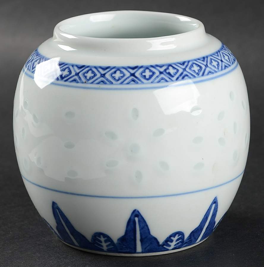 Rice Flower Small Ginger Jar No Lid by Tienshan-1