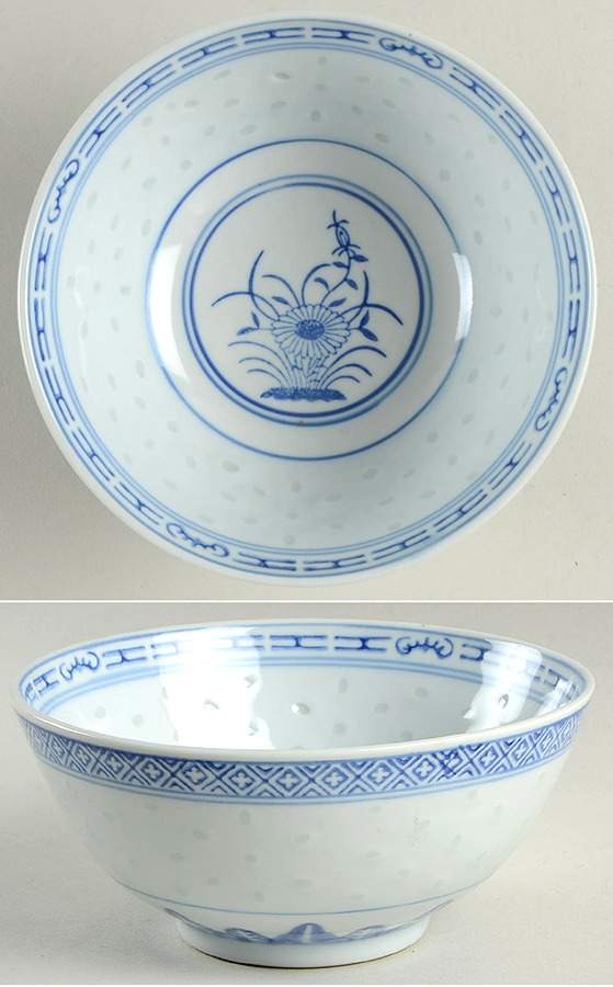 Rice Flower Coupe Cereal Bowl by Tienshan-1