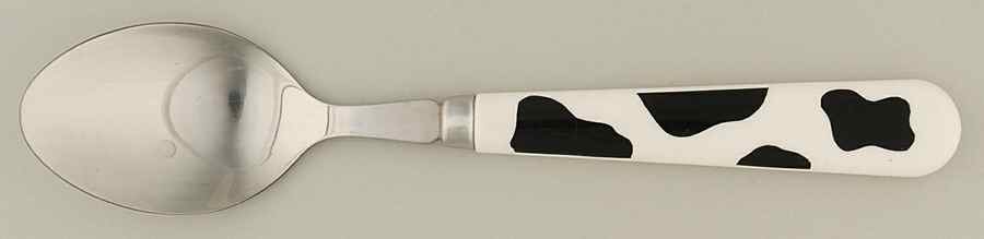 Spotted Cow (White) Place/Oval Soup Spoon by Tienshan-1
